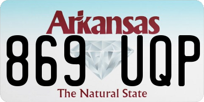 AR license plate 869UQP