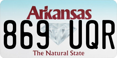 AR license plate 869UQR
