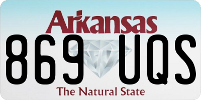 AR license plate 869UQS