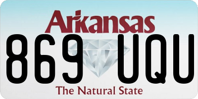 AR license plate 869UQU