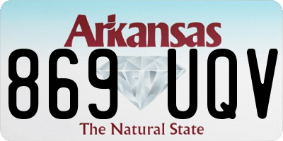 AR license plate 869UQV