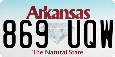AR license plate 869UQW