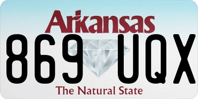 AR license plate 869UQX