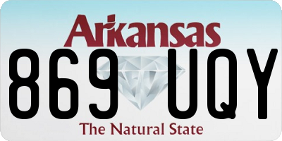 AR license plate 869UQY