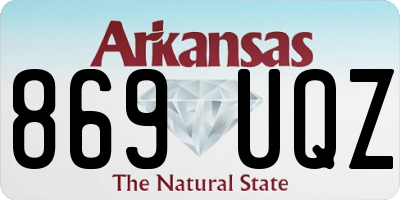 AR license plate 869UQZ
