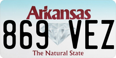 AR license plate 869VEZ