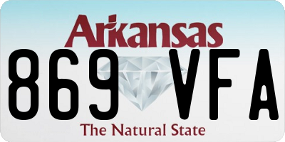 AR license plate 869VFA
