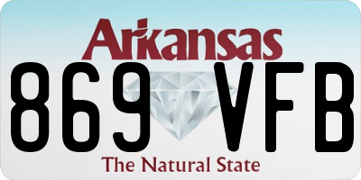 AR license plate 869VFB