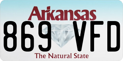 AR license plate 869VFD