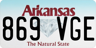 AR license plate 869VGE