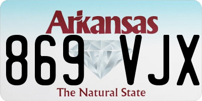 AR license plate 869VJX