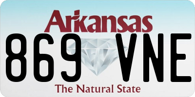 AR license plate 869VNE