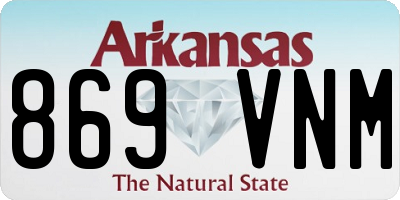 AR license plate 869VNM