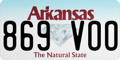 AR license plate 869VOO