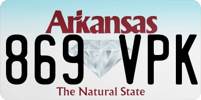 AR license plate 869VPK