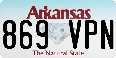 AR license plate 869VPN
