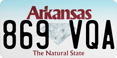 AR license plate 869VQA