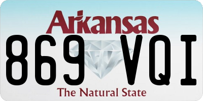 AR license plate 869VQI