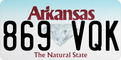 AR license plate 869VQK