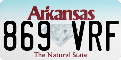 AR license plate 869VRF
