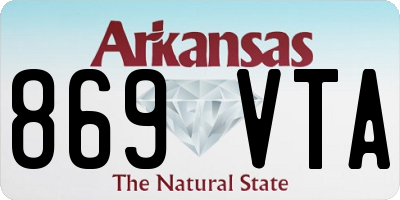 AR license plate 869VTA