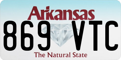 AR license plate 869VTC