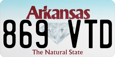 AR license plate 869VTD