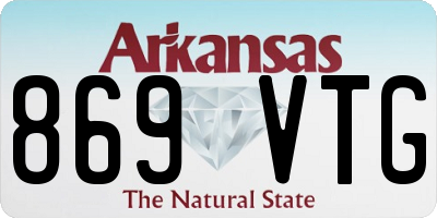AR license plate 869VTG