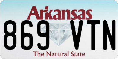 AR license plate 869VTN