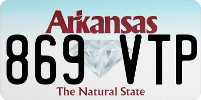 AR license plate 869VTP