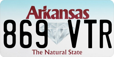 AR license plate 869VTR