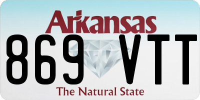 AR license plate 869VTT