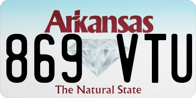 AR license plate 869VTU
