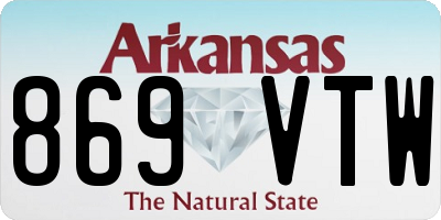 AR license plate 869VTW