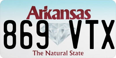 AR license plate 869VTX