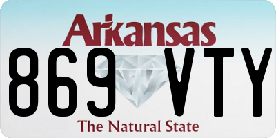 AR license plate 869VTY