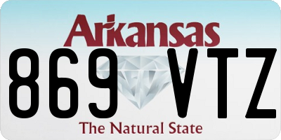 AR license plate 869VTZ
