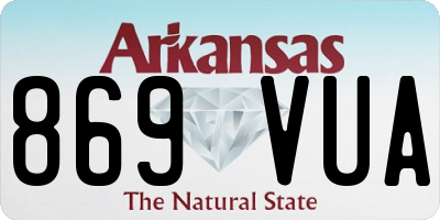 AR license plate 869VUA