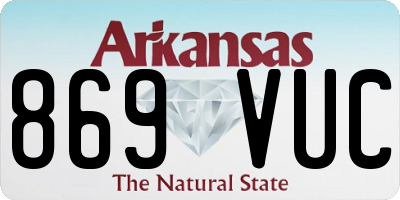 AR license plate 869VUC