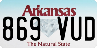 AR license plate 869VUD