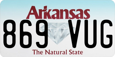 AR license plate 869VUG