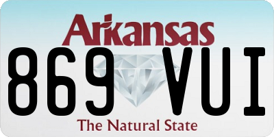 AR license plate 869VUI