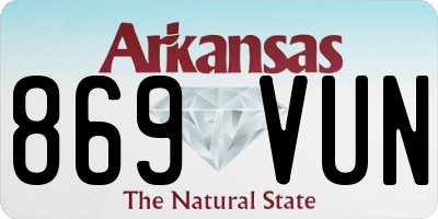 AR license plate 869VUN