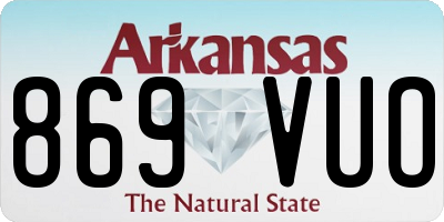 AR license plate 869VUO