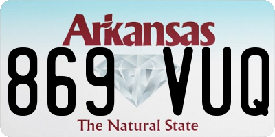 AR license plate 869VUQ