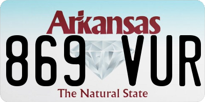AR license plate 869VUR