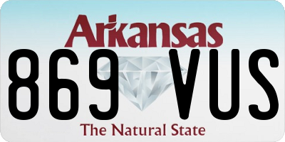 AR license plate 869VUS