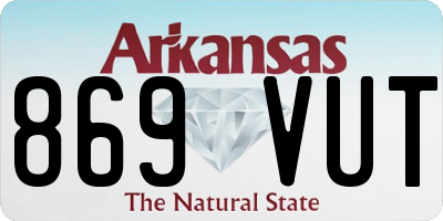 AR license plate 869VUT