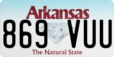 AR license plate 869VUU