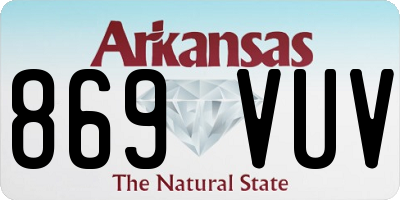 AR license plate 869VUV